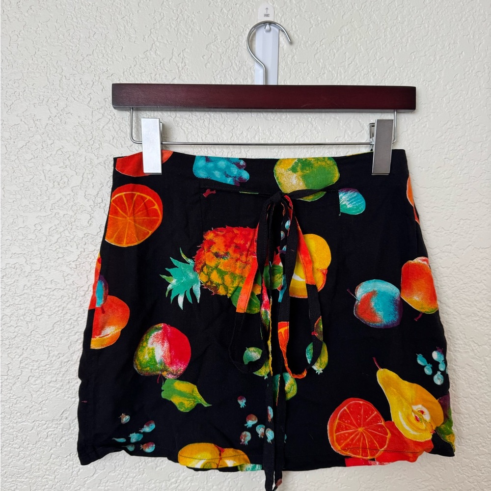 Colorful Fruit Print Skirt